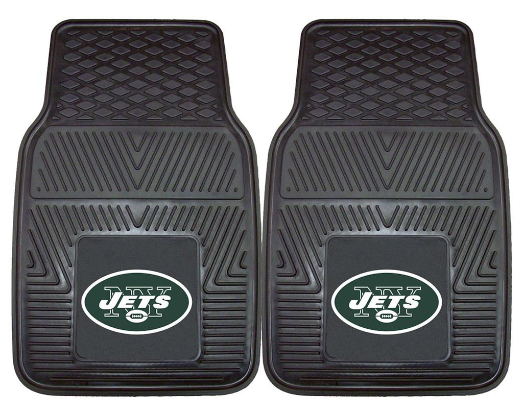 New York Jets Car Mats Heavy Duty 2 Piece Vinyl - Special Order