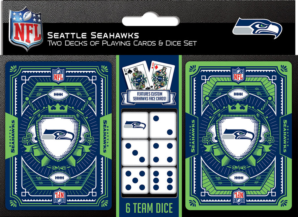 Seattle Seahawks Playing Cards and Dice Set