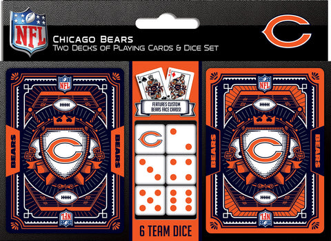 Chicago Bears Playing Cards and Dice Set