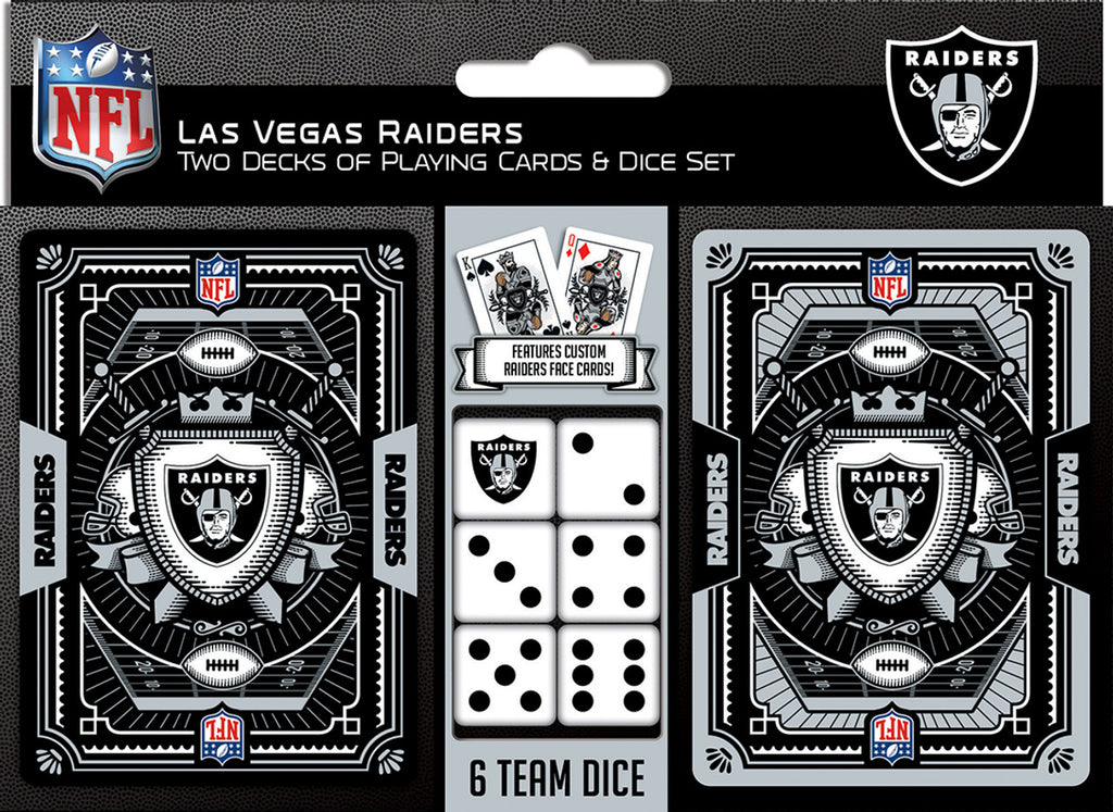 Las Vegas Raiders Playing Cards and Dice Set