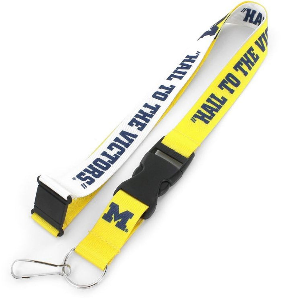 Michigan Wolverines Lanyard Breakaway Style Slogan Design