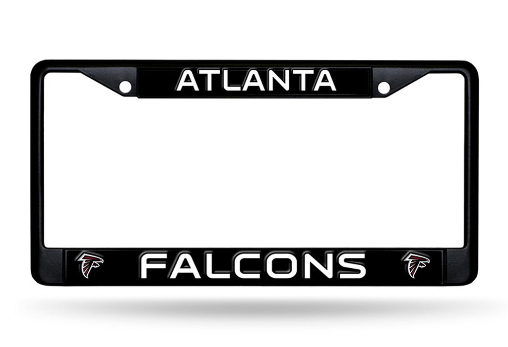 Atlanta Falcons License Plate Frame Chrome Black