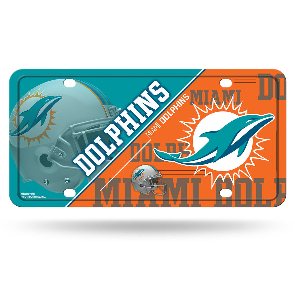 Miami Dolphins License Plate Metal