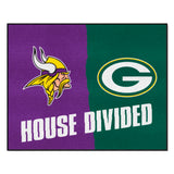 NFL House Divided Mat - Vikings / Packers