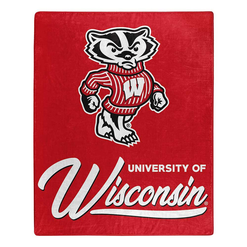 Wisconsin Badgers Blanket 50x60 Raschel Signature Design