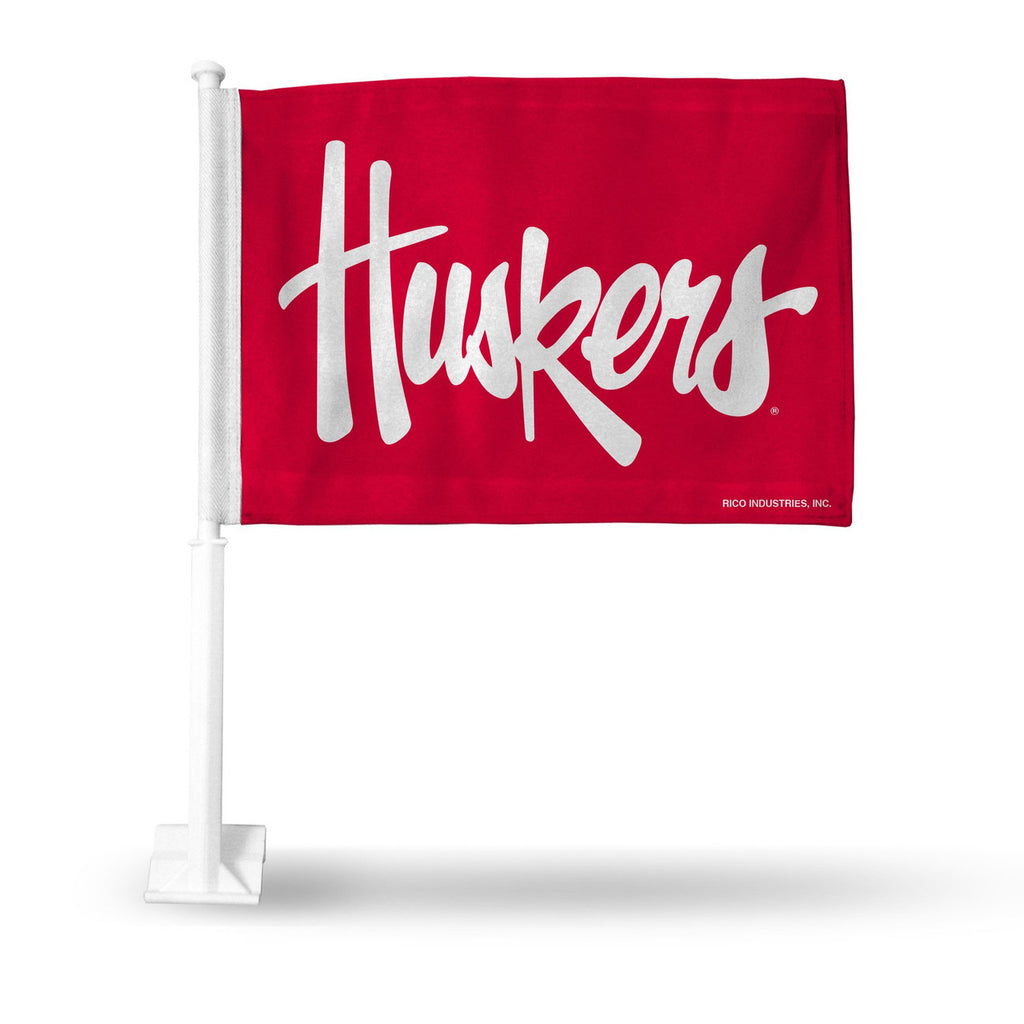 Nebraska Cornhuskers Flag Car