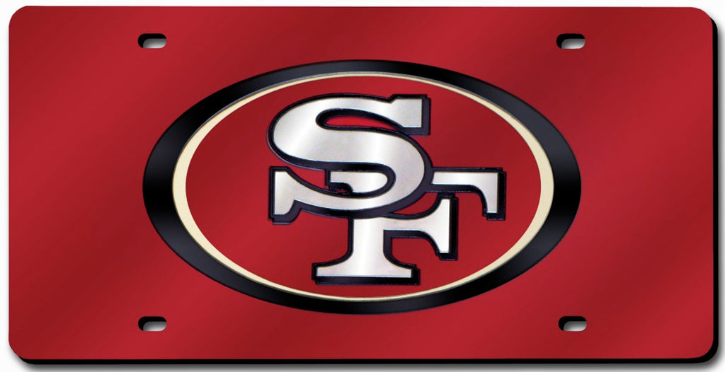 San Francisco 49ers License Plate Laser Cut Red