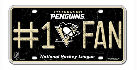 Pittsburgh Penguins License Plate  - #1 FAN - Special Order