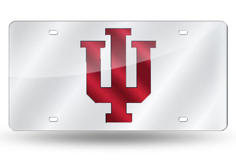 Indiana Hoosiers License Plate Laser Cut Silver