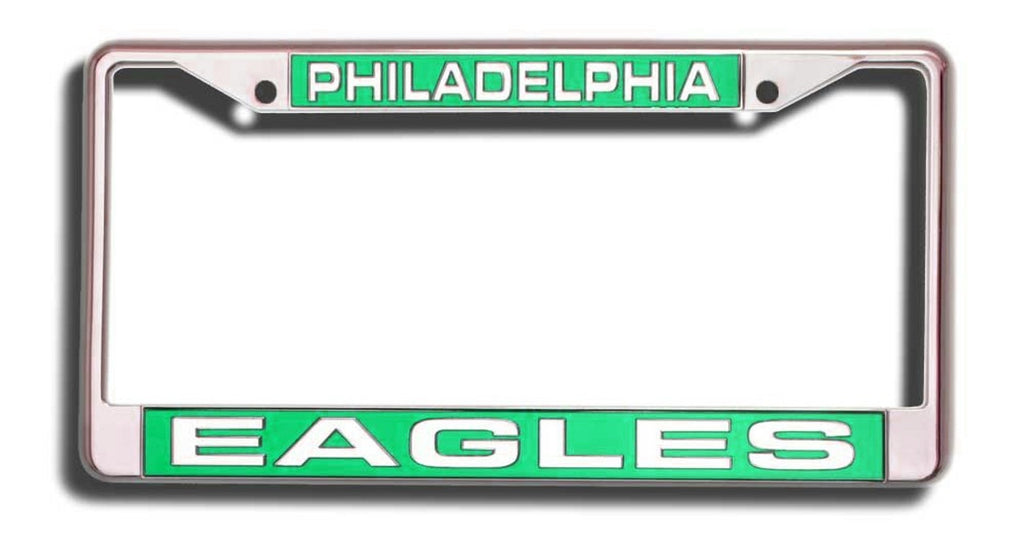 Philadelphia Eagles License Plate Frame Laser Cut Chrome