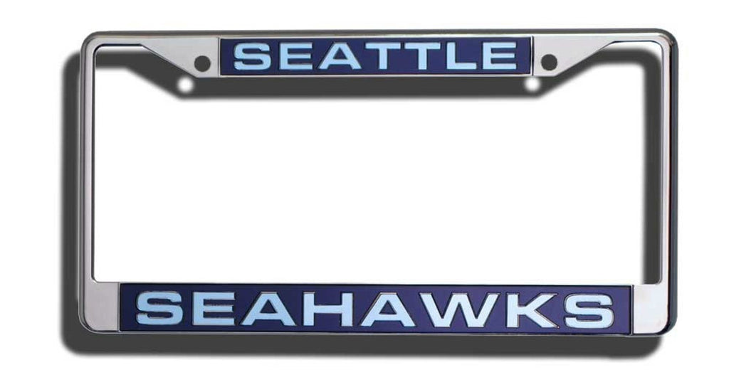 Seattle Seahawks License Plate Frame Laser Cut Chrome