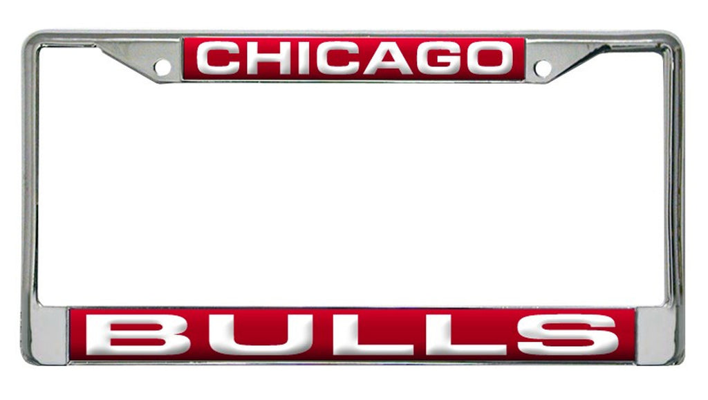 Chicago Bulls License Plate Frame Laser Cut Chrome - Special Order