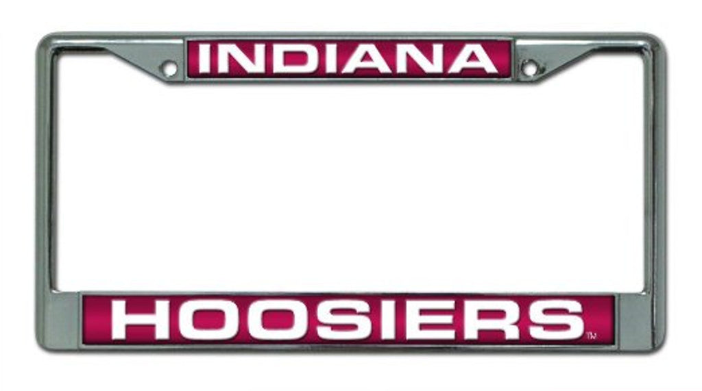 Indiana Hoosiers License Plate Frame Laser Cut Chrome