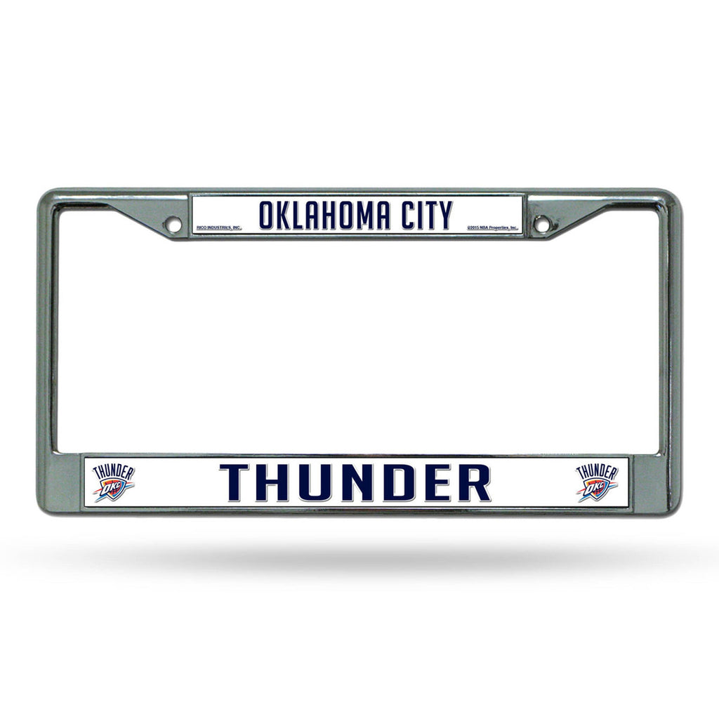 Oklahoma City Thunder License Plate Frame Chrome