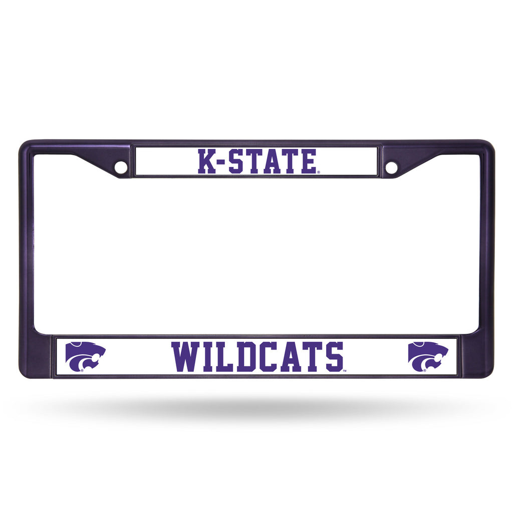 Kansas State Wildcats License Plate Frame Metal Purple - Special Order