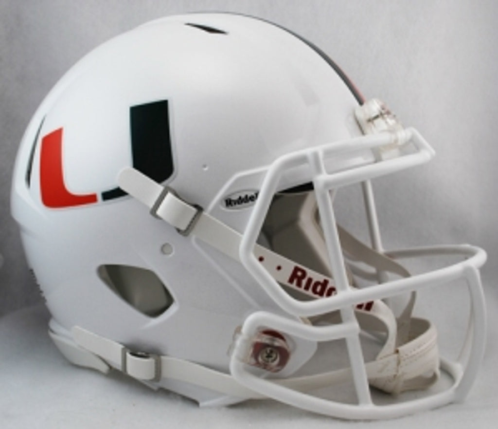 Miami Hurricanes Helmet Riddell Authentic Full Size Speed Style