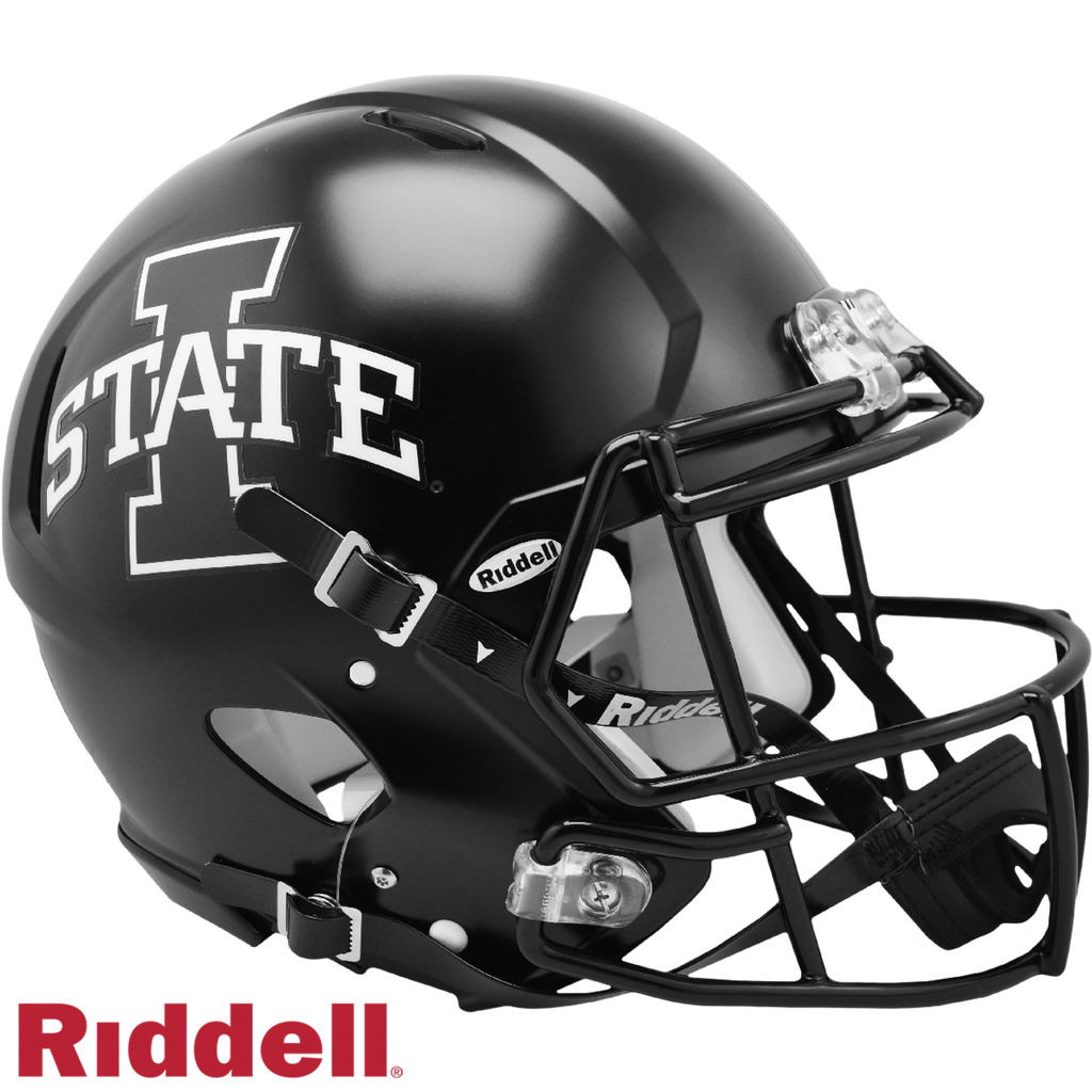 Iowa State Cyclones Helmet Riddell Authentic Full Size Speed Style Satin Black - Special Order