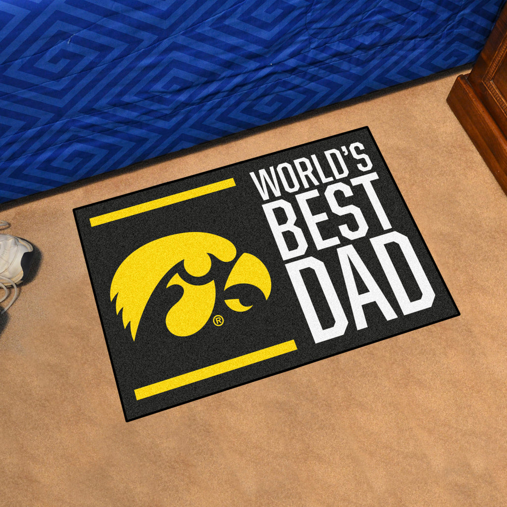 University of Iowa Starter Mat - World's Best Dad