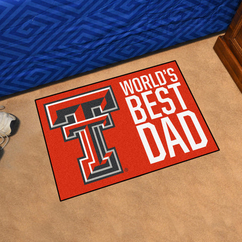 Texas Tech University Starter Mat - World's Best Dad