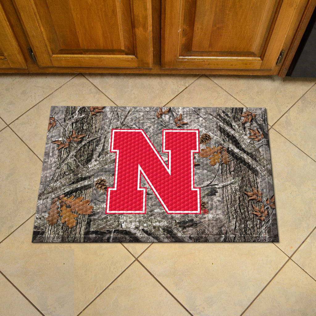 University of Nebraska Camo Scraper Mat