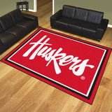 University of Nebraska 8x10 Rug