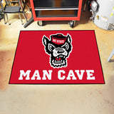 NC State Wolfpack Man Cave All-Star Rug - 34 in. x 42.5 in., Wolf Logo