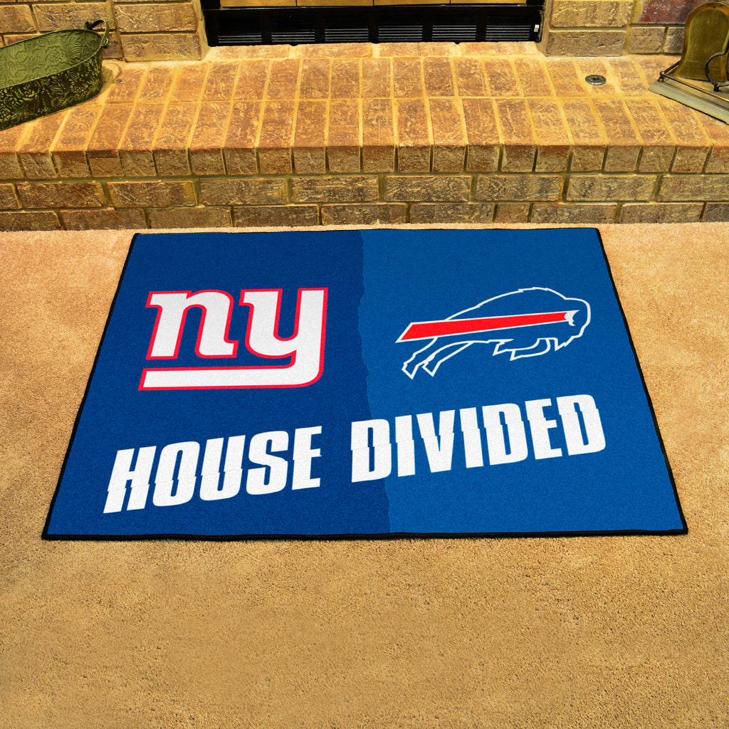 NFL House Divided Mat - Giants / Bills