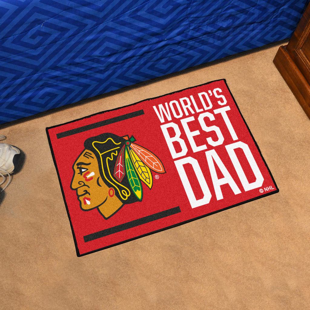 NHL - Chicago Blackhawks Starter Mat - World's Best Dad