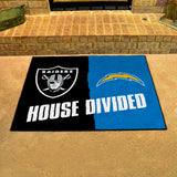 NFL House Divided Mat - Raiders / Chargers