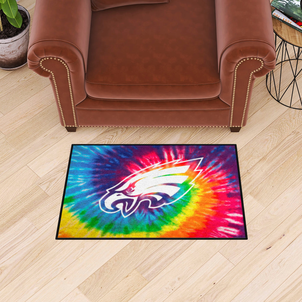 Philadelphia Eagles Tie Dye Starter Mat Accent Rug - 19in. x 30in.