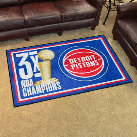 NBA - Detroit Pistons 4x6 Rug