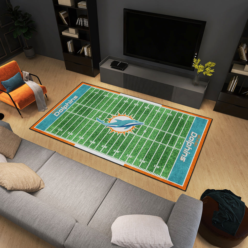 Miami Dolphins 8x10 Rug