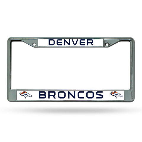 Denver Broncos License Plate Frame Chrome