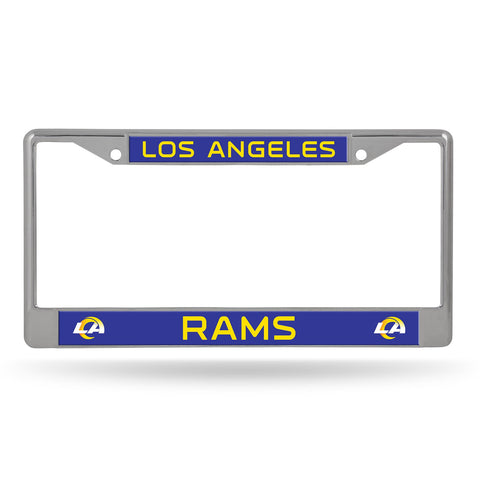 Los Angeles Rams License Plate Frame Chrome Printed Insert