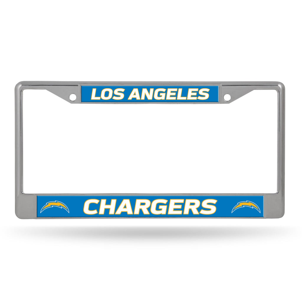 Los Angeles Chargers License Plate Frame Chrome Printed Insert